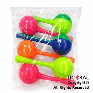 MARACA LISA BICOLOR FLUO MULTICOLOR x 6 (PF0017)